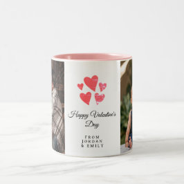 Caneca De Café Em Dois Tons Elegant Heart Happy Valentine's Day Photo