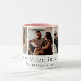 Caneca De Café Em Dois Tons Elegant Red Hearts Happy Valentine's Day 3 Photo