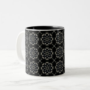 Caneca De Café Em Dois Tons Elegante Mandala