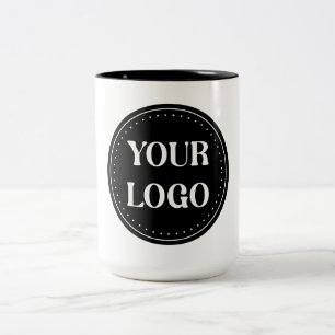 Caneca De Café Em Dois Tons elegante, moderno, refinado e editável.