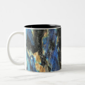 Caneca De Café Em Dois Tons Elegante Trendy Chic Labradorite Crystal Stone