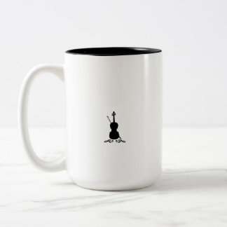Caneca De Café Em Dois Tons Elegante Violin Mug