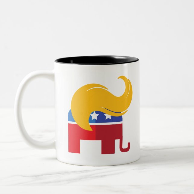 Caneca De Café Em Dois Tons Eleição Presidencial Trump 2024 (Esquerda)