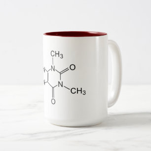 Caneca De Café Em Dois Tons elemento da química do café da fórmula química