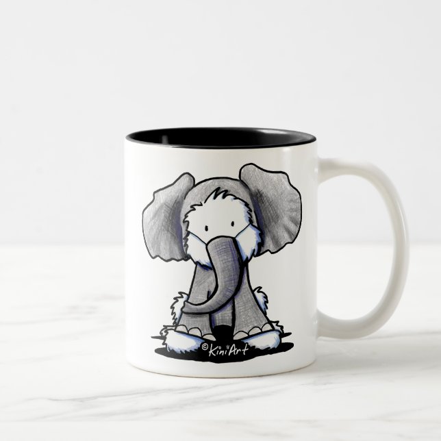 Caneca De Café Em Dois Tons Elephant Westie Terrier (Direita)
