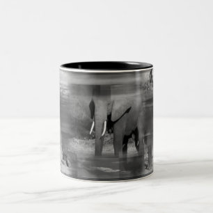 Caneca De Café Em Dois Tons Elephants Mug