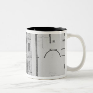 Caneca De Café Em Dois Tons Elevação da casa britânica do café