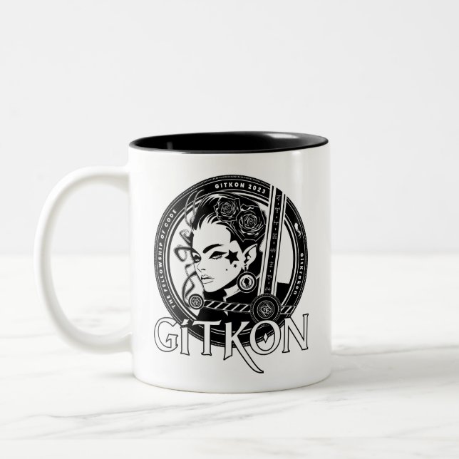 Caneca De Café Em Dois Tons Elf Mug | GitKon: A Fellowship of Code (Esquerda)