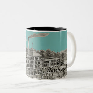 Caneca De Café Em Dois Tons Elgin Watch Fatory Elgin Illinois 1871