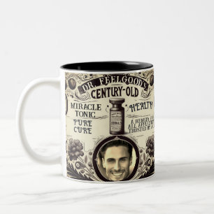 Caneca De Café Em Dois Tons Elixir Milagroso Recupere-se Logo
