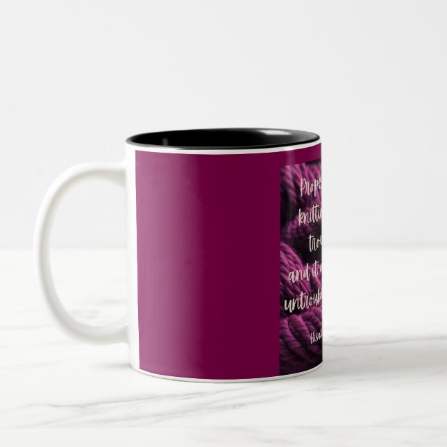 Caneca De Café Em Dois Tons Elizabeth Zimmerman Mug (Esquerda)