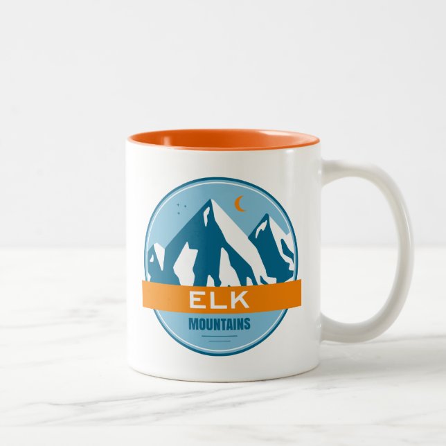 Caneca De Café Em Dois Tons Elk Mountain Colorado (Direita)