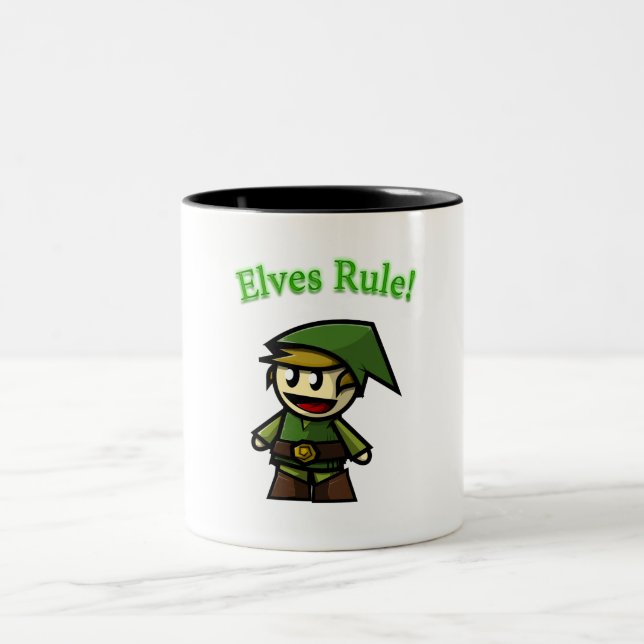 Caneca De Café Em Dois Tons Elves Regra! (Centro)