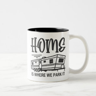 Caneca De Café Em Dois Tons Em Casa Onde Você A Põe