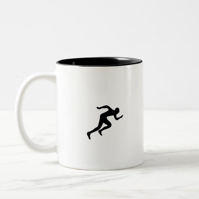 Caneca De Café Em Dois Tons Em execução (Esquerda)