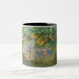 Caneca De Café Em Dois Tons Em Fada E Dança Elfin