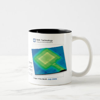 Caneca De Café Em Dois Tons Em julho de 2005 - tecnologia de RHK: Imagem do