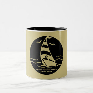 Caneca De Café Em Dois Tons Em Memória De Um Jardim De Marinheiro