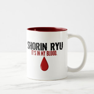 Caneca De Café Em Dois Tons Em meu sangue SHORIN RYU