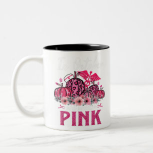 Caneca De Café Em Dois Tons Em outubro Vestimos Enfermeira Rosa A Vida Pumpkin