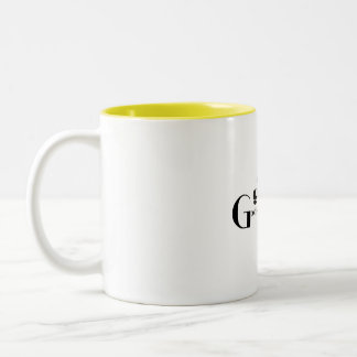 Caneca De Café Em Dois Tons Emblem Mug Amarelo, Concedido por Deus pela Univer