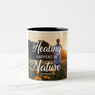 Caneca De Café Em Dois Tons Embraço da Natureza: Medicina Nature Mug