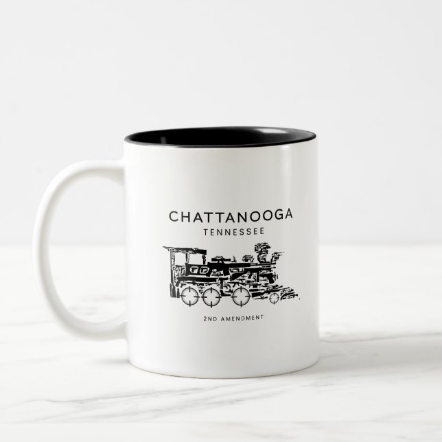 Caneca De Café Em Dois Tons Emenda do segundo Chattanooga Choo (Esquerda)
