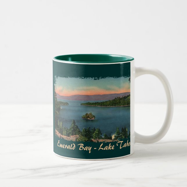 Caneca De Café Em Dois Tons Emerald Bay - Lago Tahoe Coffee Mug (Direita)