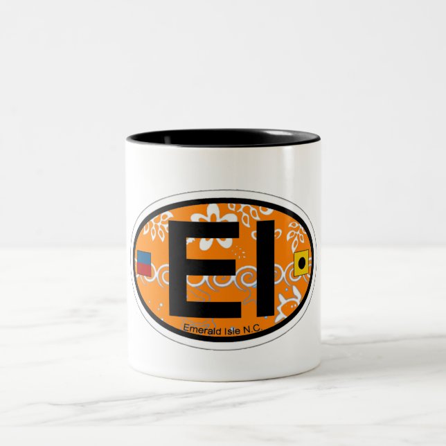 Caneca De Café Em Dois Tons Emerald Isle. (Centro)