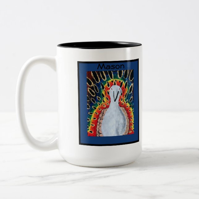 Caneca De Café Em Dois Tons emes, ethan e pedreiro (Esquerda)
