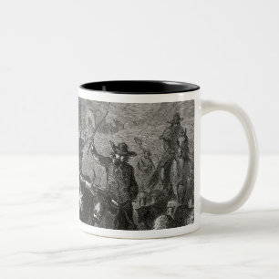Caneca De Café Em Dois Tons Emigração ao país ocidental