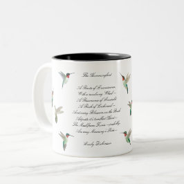 Caneca De Café Em Dois Tons Emily Dickinson Hummingbird