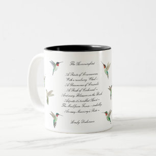 Caneca De Café Em Dois Tons Emily Dickinson Hummingbird