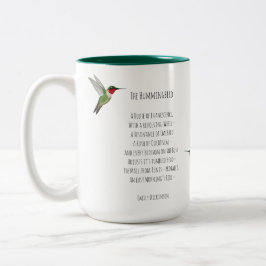 Caneca De Café Em Dois Tons Emily Dickinson Hummingbird
