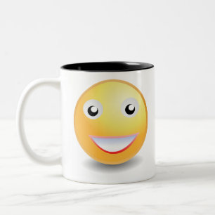 Caneca De Café Em Dois Tons Emoji !