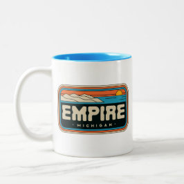Caneca De Café Em Dois Tons Empire 70s Retro Michigan Vintage
