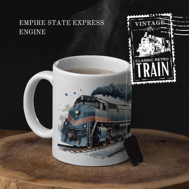Caneca De Café Em Dois Tons Empire State Express Engine (Empire State Express Engine cover from The Beekeeper Store)