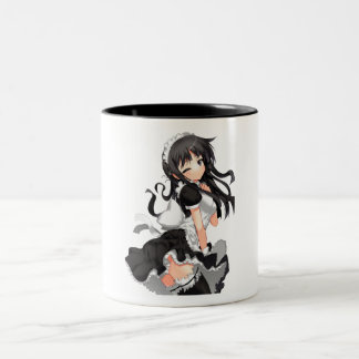 Caneca De Café Em Dois Tons Empregada doméstica do Anime