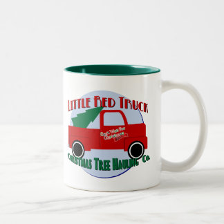 Caneca De Café Em Dois Tons Empresa de Transporte de Árvore de Natal do Caminh