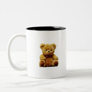 Caneca De Café Em Dois Tons Empurrar Urso