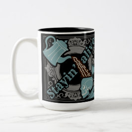 Caneca De Café Em Dois Tons Empurre o café!