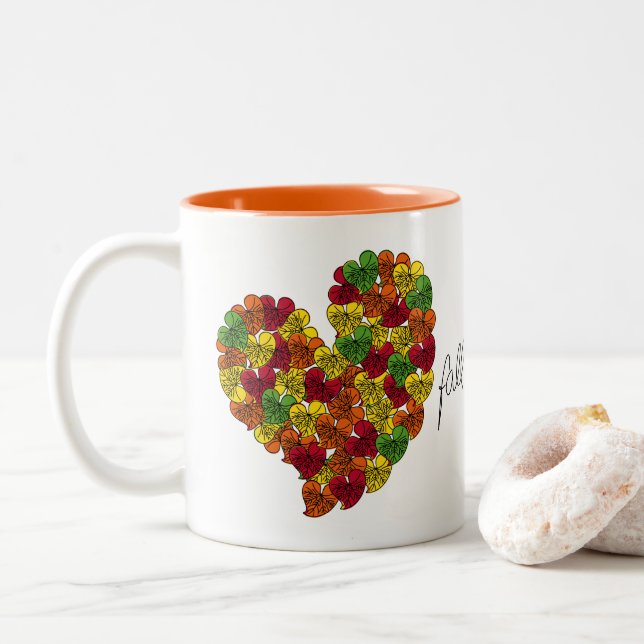 Caneca De Café Em Dois Tons Enamorar-Assinatura-Multi (Com Donut)