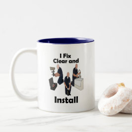 Caneca De Café Em Dois Tons Encanador Eu Conserto Limpo Instalo Festa de Empre