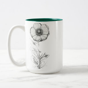 Caneca De Café Em Dois Tons Encantadora de Mug de Dois Tons de 15 Oz com Traço