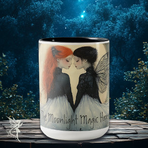 Caneca De Café Em Dois Tons Encantando A Mágica Fada Por Citação Personalizada