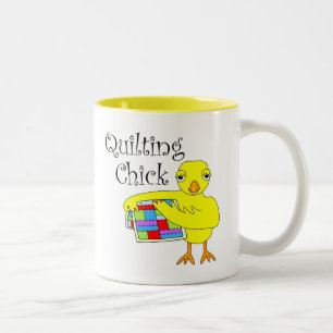 Caneca De Café Em Dois Tons Encerrando texto do Pintinho