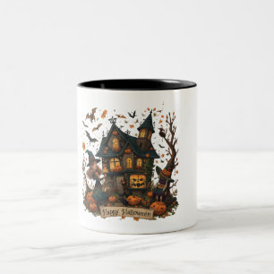Caneca De Café Em Dois Tons Enchanted Haunted House Halloween