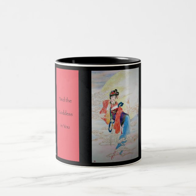 Caneca De Café Em Dois Tons Encontre a deusa em você caneca (Centro)