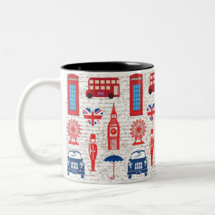 Caneca De Café Em Dois Tons Encontre-me em Londres Mug