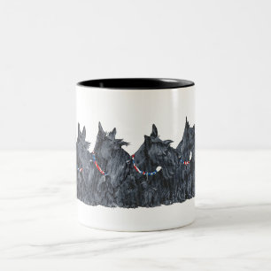 Caneca De Café Em Dois Tons Encontro de Scottish Terrier